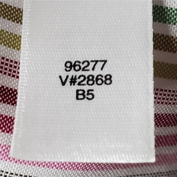 Lands End Pinstripe Button Down Multicolored Sz 10 - Picture 8 of 9